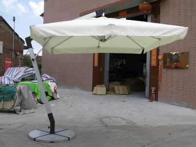 厂家供应3*3 M铝合金拉丝色大吊伞，加厚材料，质保2年